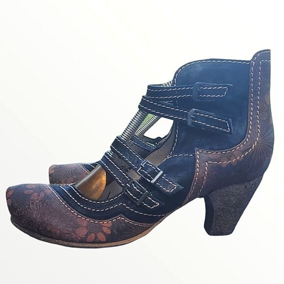 VINTAGE ROVERS heeled Leather Strapped Heels size 39 - Picture 3 of 16